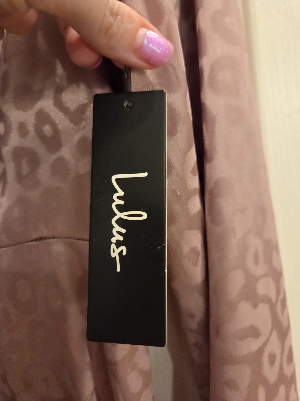 NWT Untamed Dame Dusty Lavender Leopard Print Satin Jumpsuit - Picture 8 of 10